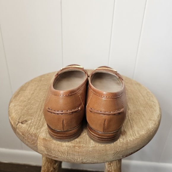 Michael Kors Tierlyn Luggage Tan Leather Loafers - Picture 5 of 10